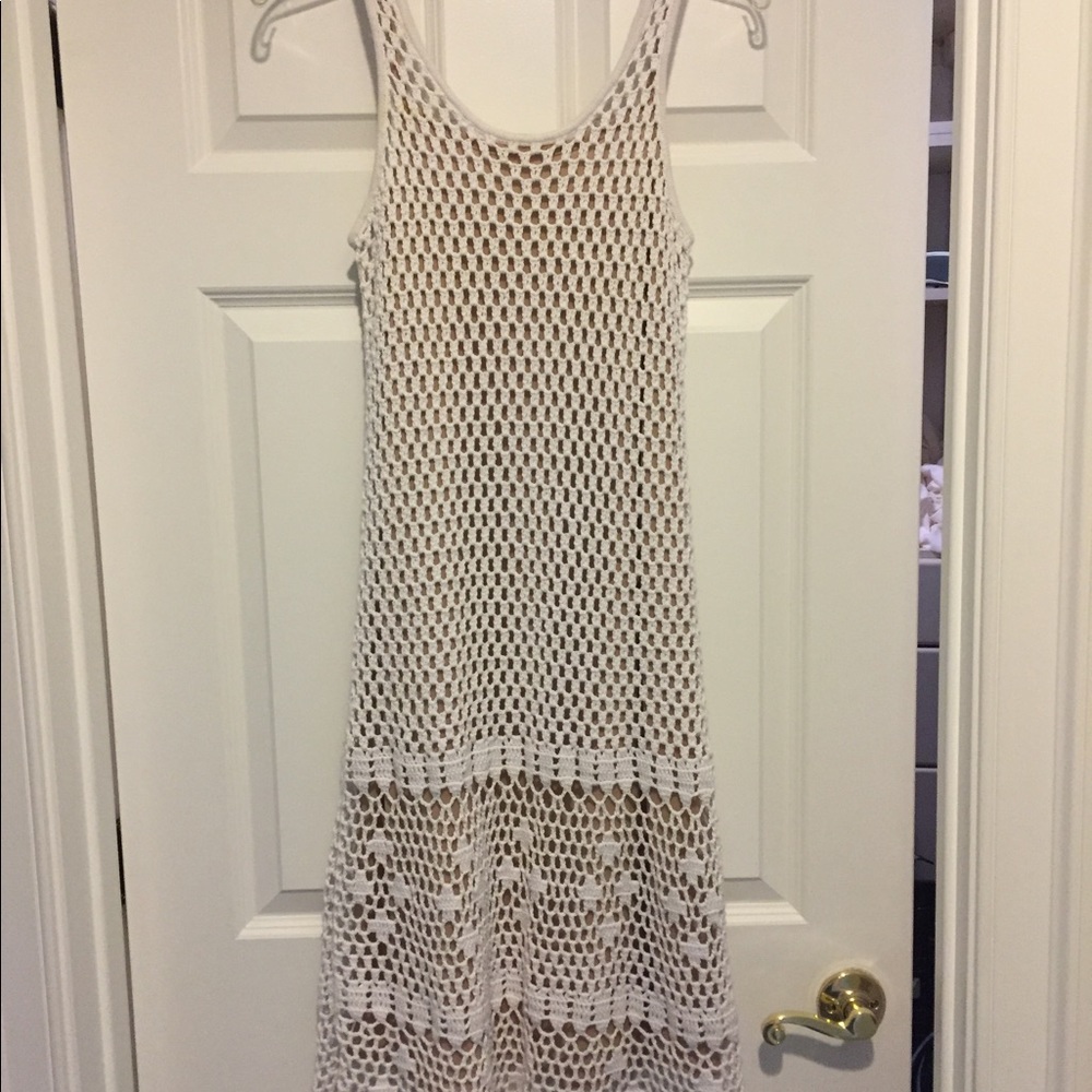 Michael Kors white crochet shift dress